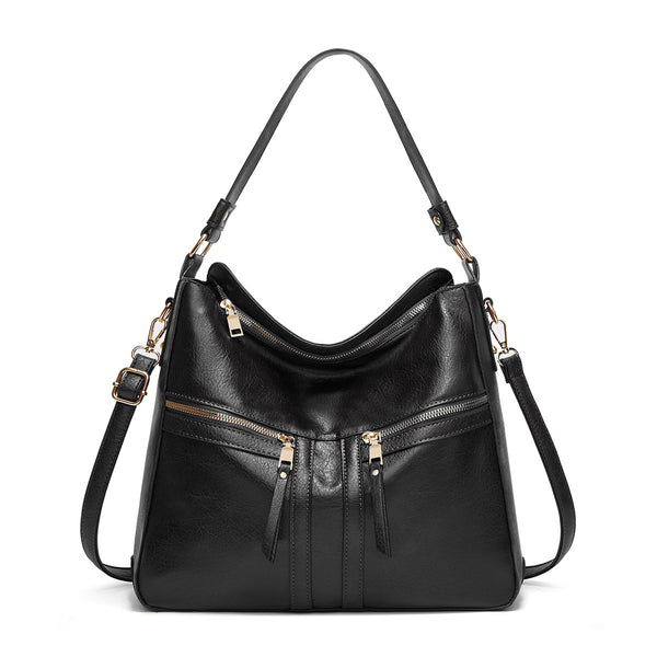 Cross-border hot women's bag 2024 new European and American soft leather large-capacity mother-in-law bag tote bag shoulder crossbody bag - view 2 | Ciaura