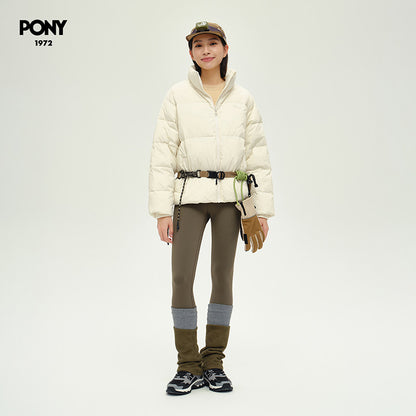 Boni PONY1972 Women's 2025 New Winter Outdoor Leisure Down Jacket Off-White 243W2OF30OW