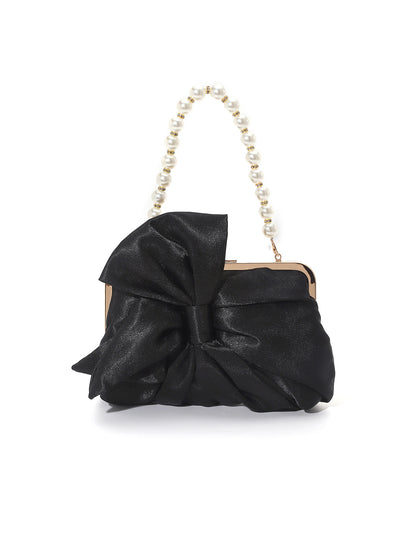 Francês doce retro estilo nacional arco colorido tong cetim high-end pérola bolsa casamento senhoras saco de jantar