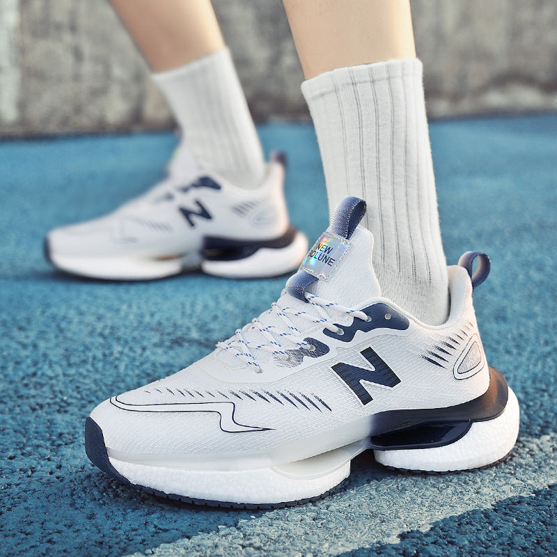 Primavera e outono New Balance Cool Run Teen Running Shoes verão Sapatos Masculinos Malha Respirável Absorção de Choque Leve Junior High School Casual