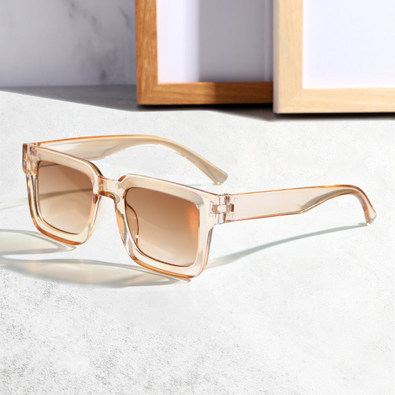 Classic square frame sunglasses 2025 cross-border hot sale wholesale full frame sunscreen men's and women's high-end face small sunglasses