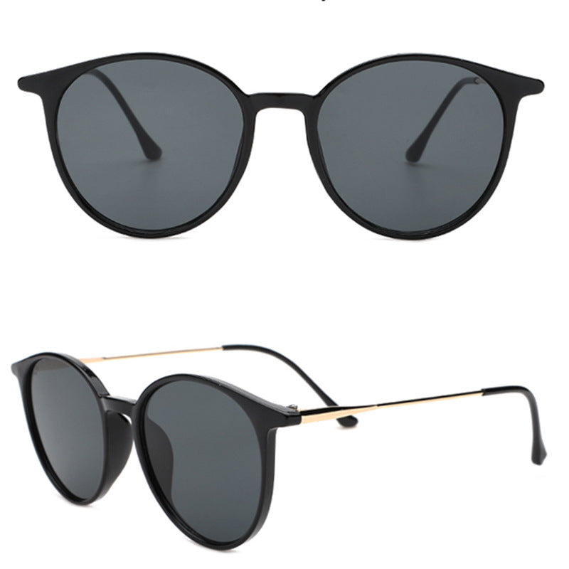 Fashion round face sunglasses women's high-end sense Amazon UV protection sunglasses driver trend sunglasses men
