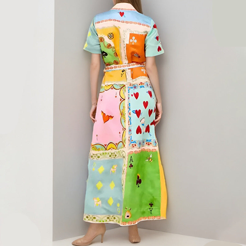 2026 spring-spring new cross-border Amazon pure fashion, elegant and dignified temperament, slim and slim printed dresssuit