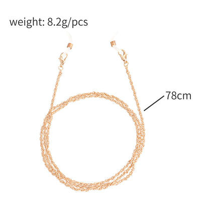 European and American cross-border fashion mask hanging chain, eye chain, Amazon simple mask chain, metal glasses chain manufacturers, spot