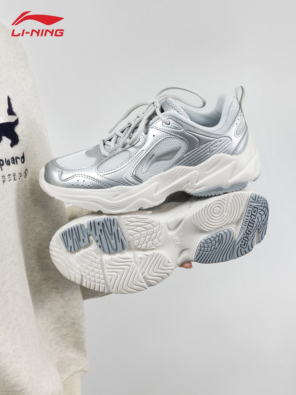 Li-Ning women's shoes Yungui Dad shoes official genuine low-top mesh breathable casual shoes, lightweight soft-soled sneakers