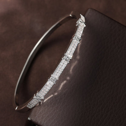 Cross-border AliExpress European and American fashion micro-inlaid hazelite bracelets for women, niche accessories and bracelets for summer women, high-end wholesale