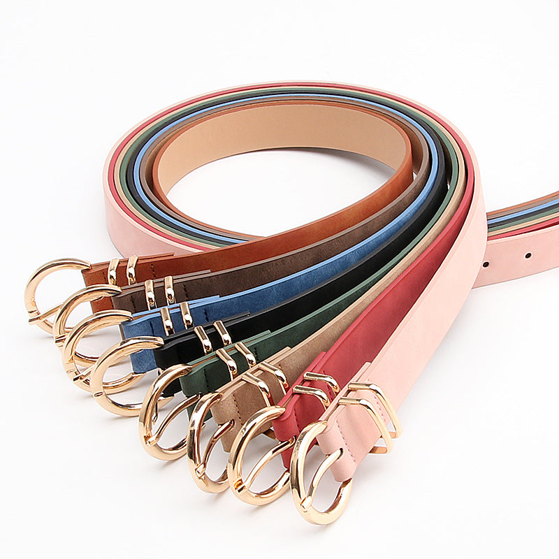 Fashion boutique sheep pattern women's pin buckle belt casual versatile jeans trouser belt belt women's spot wholesale