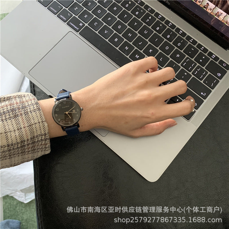 Best-selling women's exam special watches, niche student college entrance exam top student silent calendar quartz watches men's cross-border wholesale