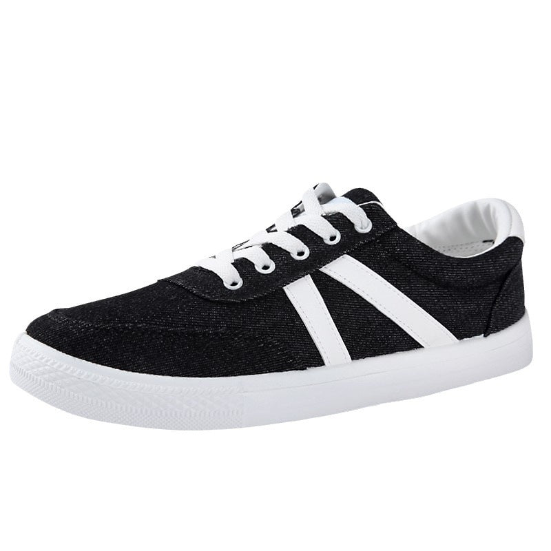 Pullback comfortable breathable low-top shoes sporty style lace-up casual canvas shoes wear high-end Korean board shoes wholesale