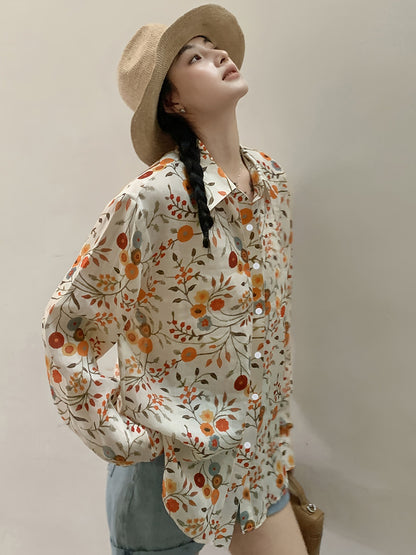 Cross-border European and American full print, a variety of pattern options, long sleeves loose casual top shirt