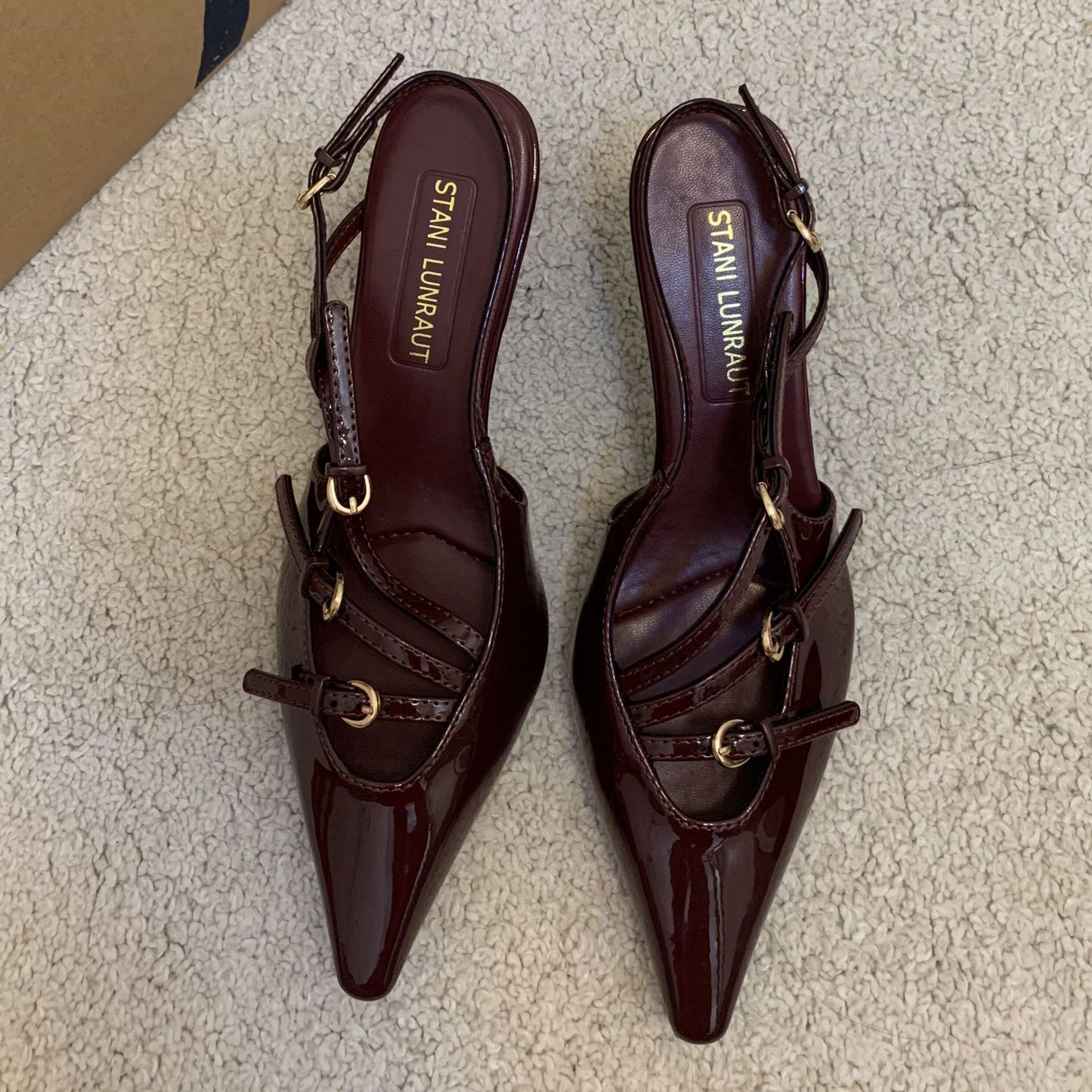 WO Huizhou City 2026 New Fashion European and American High Heels Stiletto Heel Pointed Toe Wrap Patent Leather Sexy Fashion Sandals