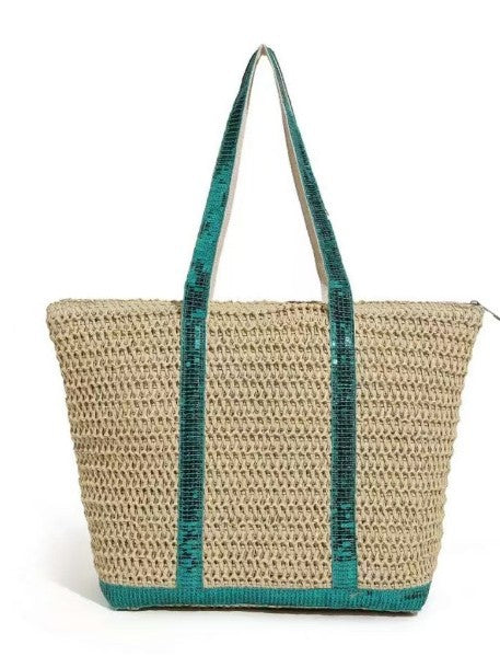 Bag women's bag 2025 new beach bag straw bag large capacity resort style commuter shoulder woven tote bag batch