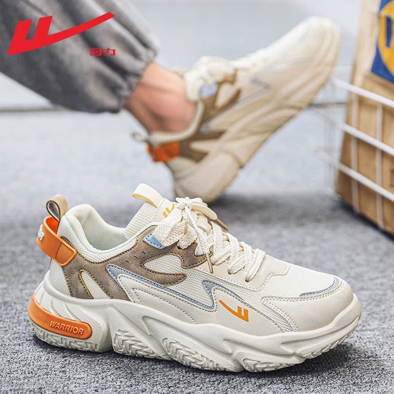 Pullback Korean trendy cool men's shoes retro soft-soled casual shoes mesh lace-up sports shoes daily commuting dad shoes