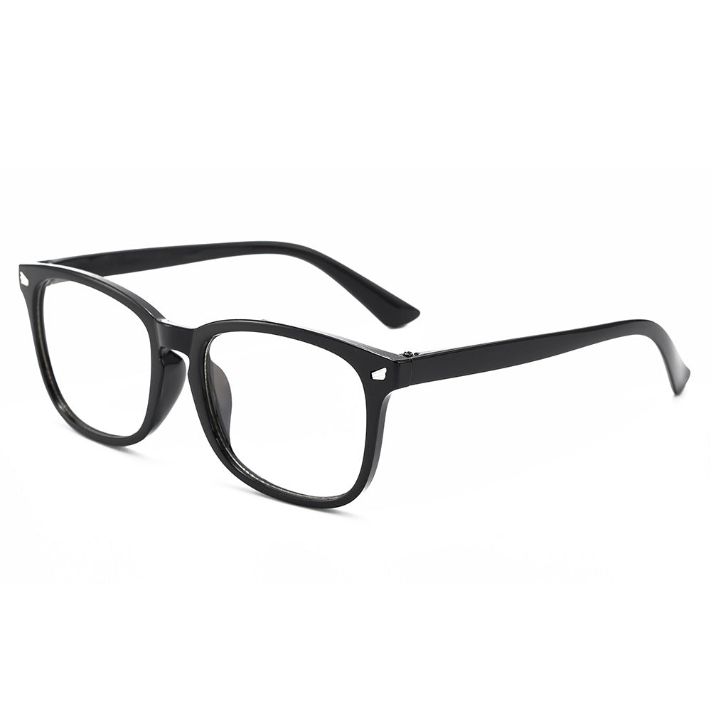 Classic transparent blue light blocking glasses frame, square and round frame, bare-faced flat light glasses, face-fixing students, myopia glasses frames make the face look smaller