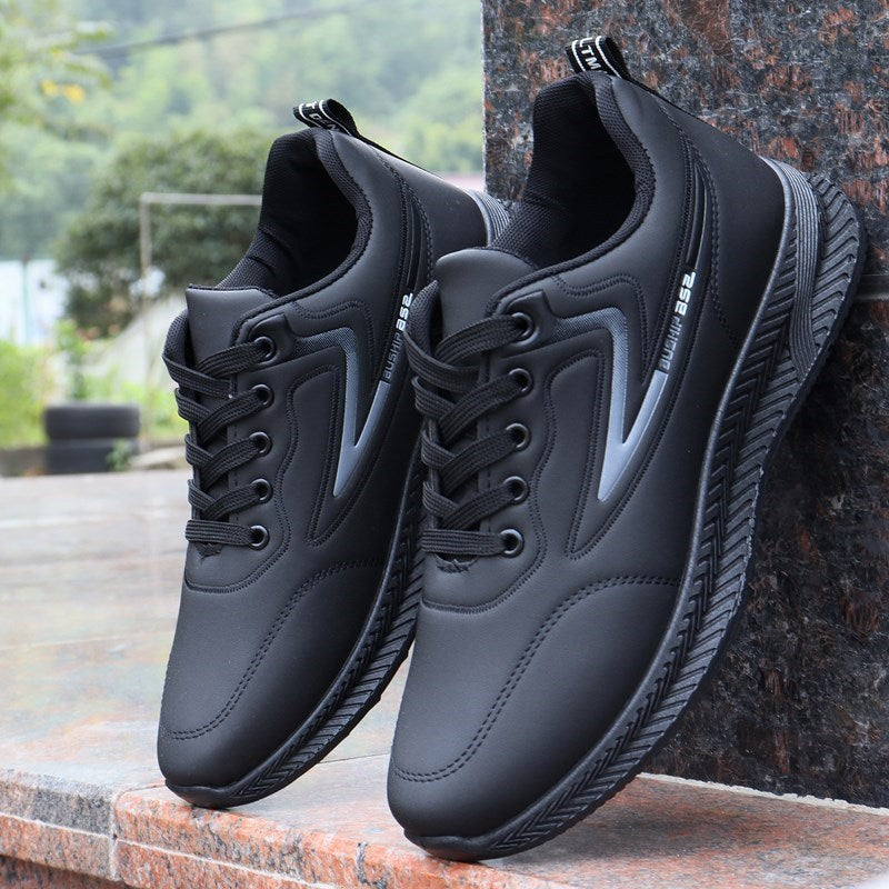 Cross-border autumn and winter fleece men's cotton shoes thickened warm and non-slip sports cotton boots flat soles casual waterproof and breathable men's shoes