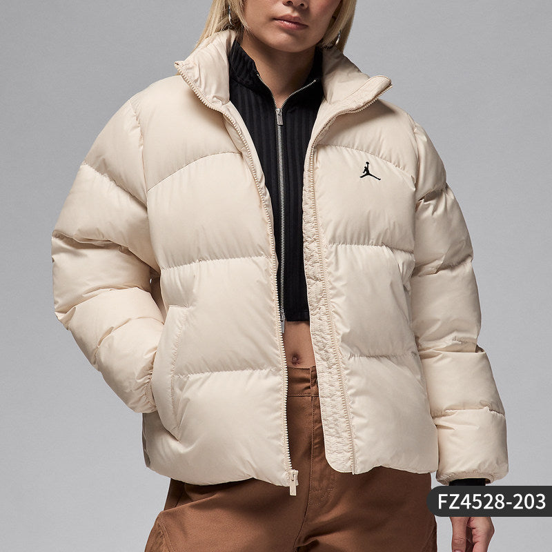 Nike official genuine JORDAN women's warm and simple jacket FZ4528-203 this season
