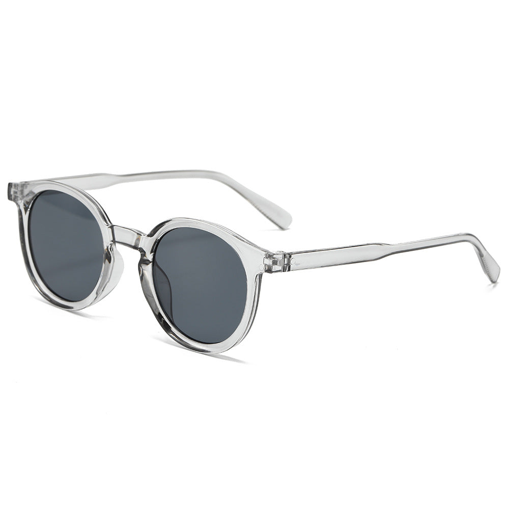 Personalized round small frame sunglasses 2025 cross-border new minimalist, fashionable, versatile sunglasses, women's sunglasses trendy
