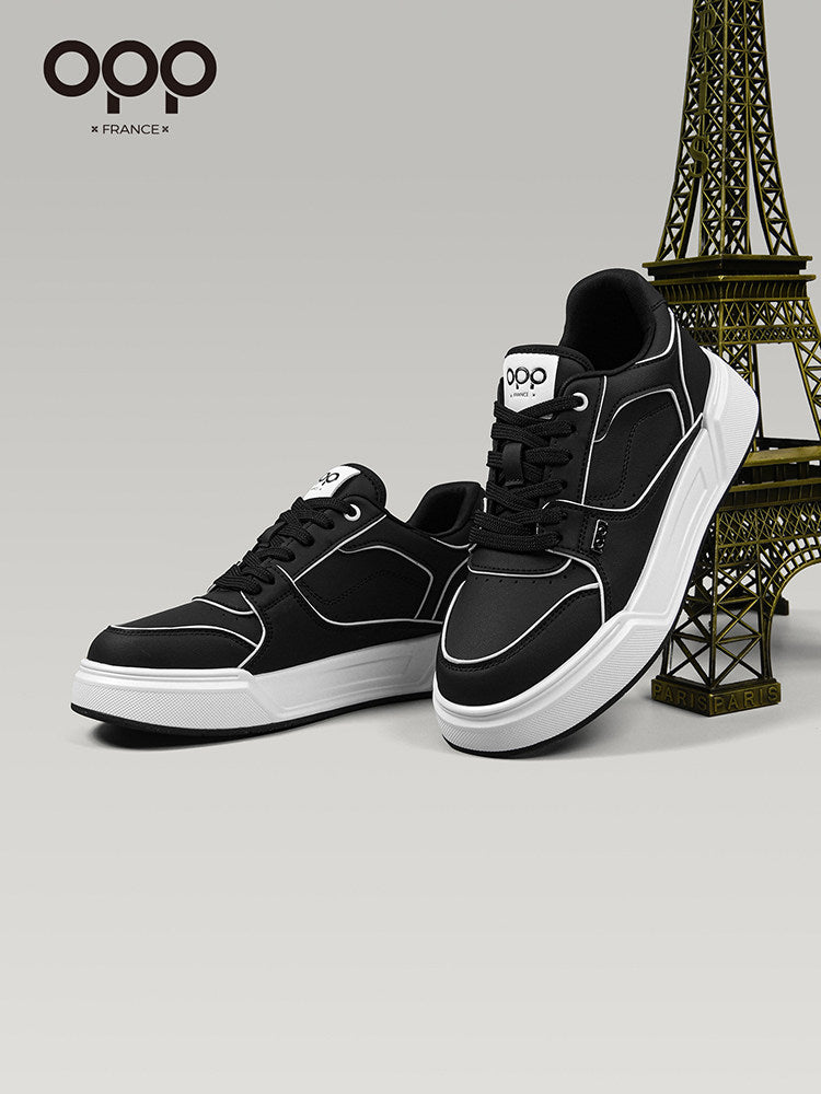 OPP men's shoes spring 2026 new thick-soled heightened athleisure board shoes low-top versatile popular white shoes