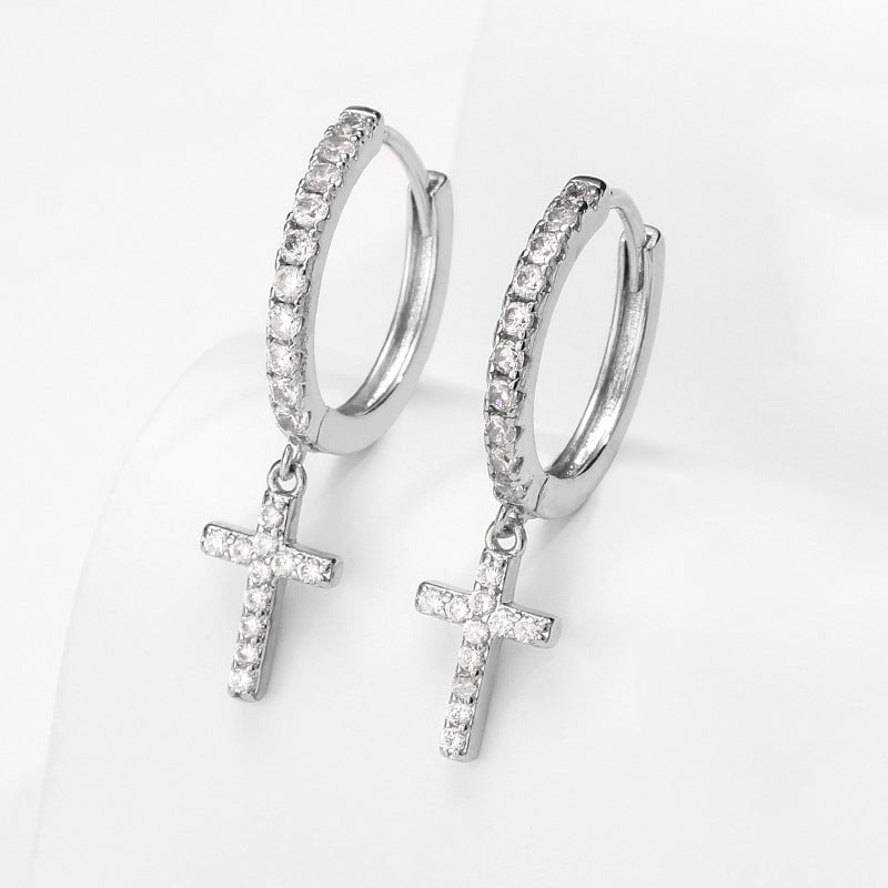 RAKOL designer creative small round hoop earrings for women, European and American fashionable simple geometric earrings, in stock wholesale