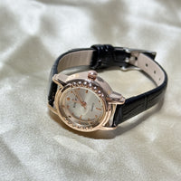 Black Belt with Rose Gold Frame and White Dial (Belt)