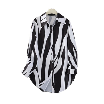 AliExpress casual elegant women's floral floral print shirts, loose shirts, long-sleeve shirts