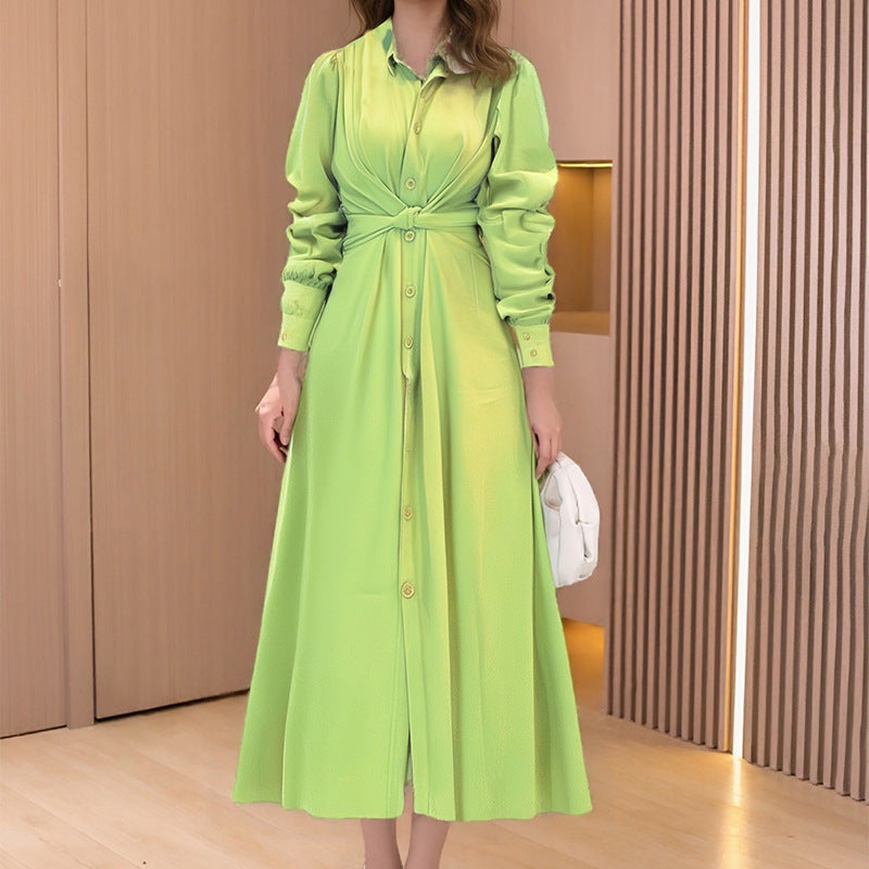 Cross-border 2025 summer new cross-border European and American fashion sexy style slimming elegant sleeve solid color dress