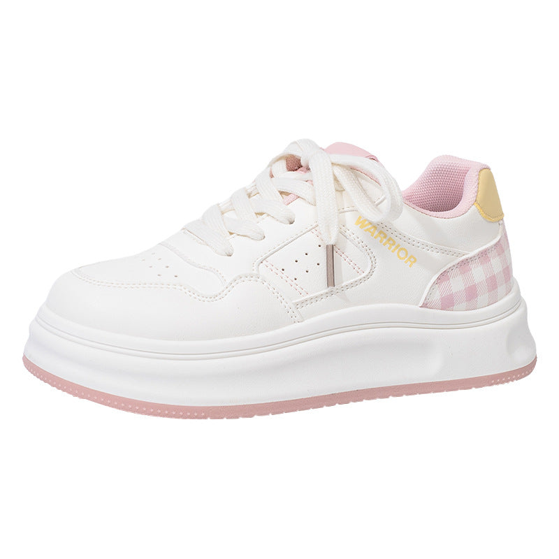 Huili new platform fashion board shoes small fresh casual high-value white shoes versatile solid color preppy style women's shoes
