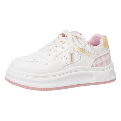 Huili new platform fashion board shoes small fresh casual high-value white shoes versatile solid color preppy style women's shoes