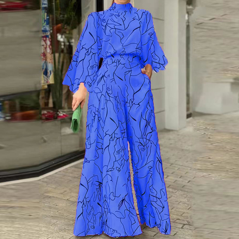 Coleção Verão 2025 de Moda Europeia e Americana Amazon Temperament: Macacão elegante com cintura marcada, decote halter e sem mangas.