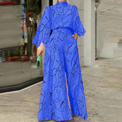 Coleção Verão 2025 de Moda Europeia e Americana Amazon Temperament: Macacão elegante com cintura marcada, decote halter e sem mangas.