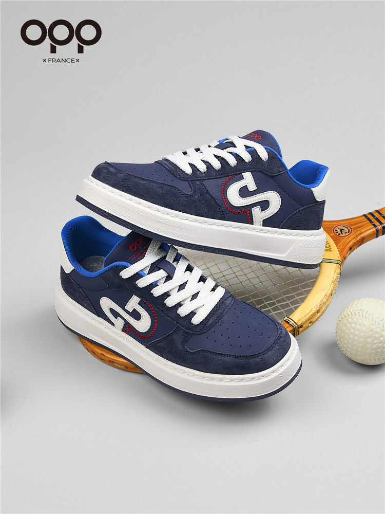 OPP men's shoes spring 2026 new low-top versatile leather sports soft sole light luxury niche casual trend board shoes