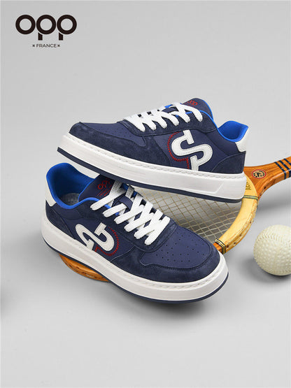 OPP men's shoes spring 2026 new low-top versatile leather sports soft sole light luxury niche casual trend board shoes