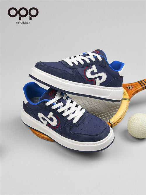 OPP men's shoes spring 2026 new low-top versatile leather sports soft sole light luxury niche casual trend board shoes