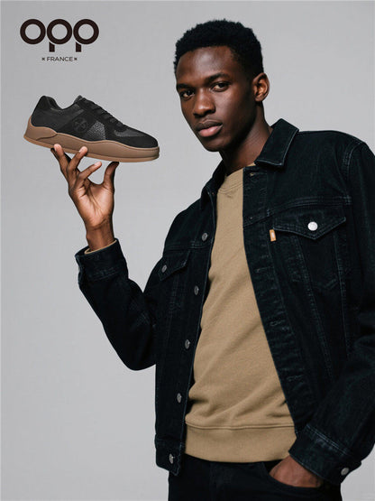 OPP casual board shoes men's 2026 spring men's low-top versatile retro popular sports thick-soled brown German training shoes