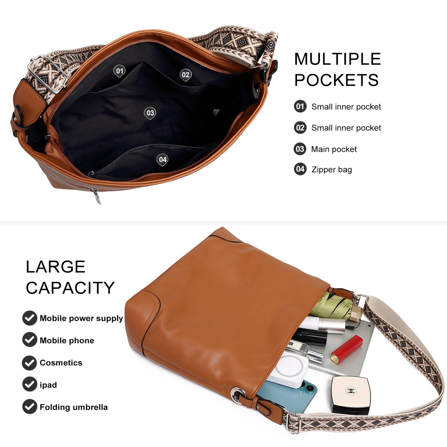 Bolsa de senhora Guangzhou 2025, nova bolsa de mão de grande capacidade, bolsa tote, bolsa de ombro a tiracolo, disponível para compra imediata.