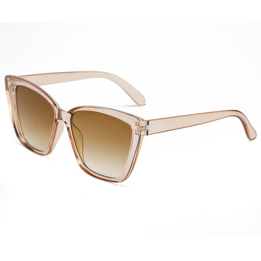 Cat's eye sunglasses foreign trade wholesale full frame black glasses men's and women's sunglasses high-end sunglasses UV protection
