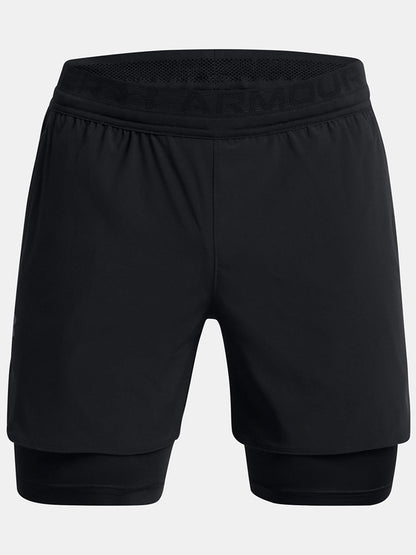 Under Armour UA Men's New Athleisure Fitness Breathable and Comfortable Black Woven Shorts 1378604-001