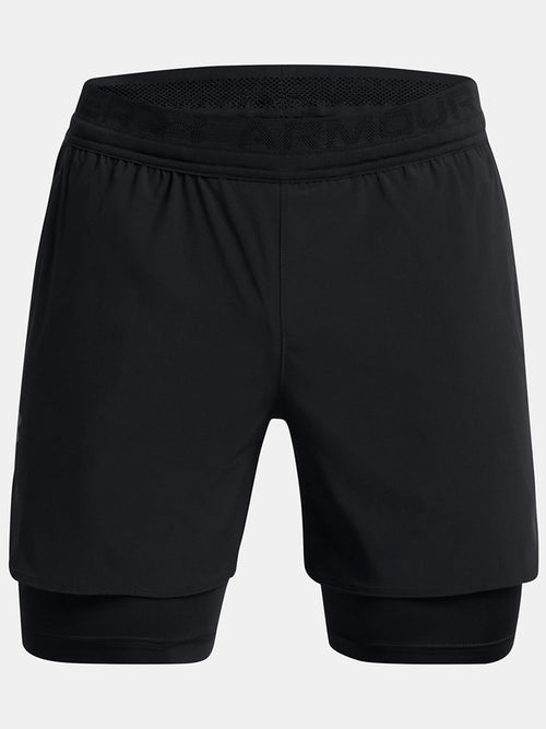 Under Armour UA Men's New Athleisure Fitness Breathable and Comfortable Black Woven Shorts 1378604-001