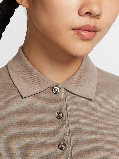 Camisola de golfe Nike Genuine 2025 para mulher, modelo IF8529-214, com lapela, respirável e manga curta.