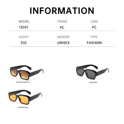 Arrow Ink Spike Sunglasses, European and American Cross-border Trendy Sunglasses, Large Square Frame Sunglasses, High-End Sunglasses for Men and Women