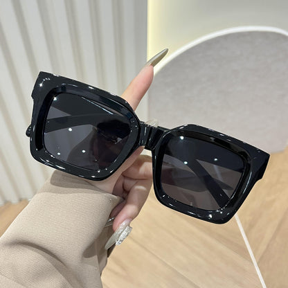 Square rice nail flat light mirror men's new anti-blue light European and American plain makeup glasses frame fashion ins retro glasses frame women