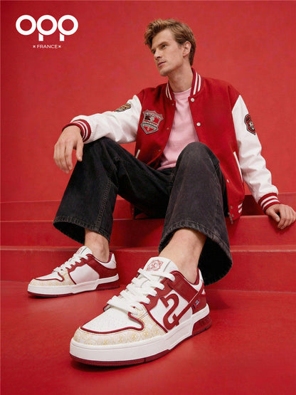 OPP men's shoes spring classic fashion fashion versatile casual sports low-top lightweight new skateboard shoes for the Year of the Horse