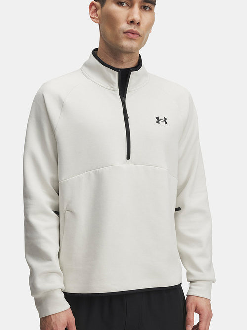 Under Armour sweatshirt men's autumn and winter new fitness running sports semi-zipper casual jacket 6003868-110
