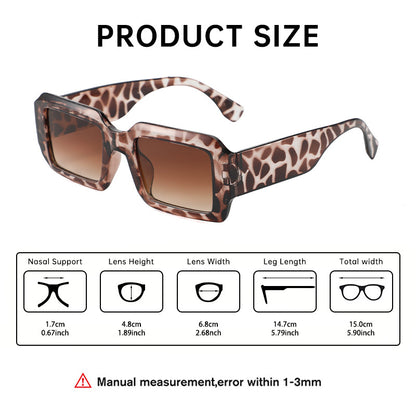 Personalized square frame wide temple sunglasses women's design high-end sunglasses cross-border retro large frame simple sunglasses men