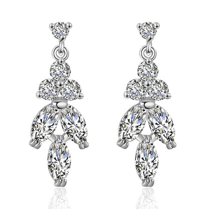 RAKOL European and American fashion light luxury micro-zircon earrings women's exquisite small bridal wedding dress stud earrings accessories