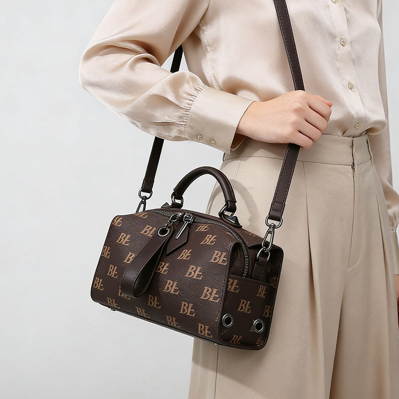Bolsa transversal fashion vintage estampado Bolsa almofada bolsa Grande capacidade de mão para o dia a dia bolsa elegante minimalista Bolsa de ombro feminina
