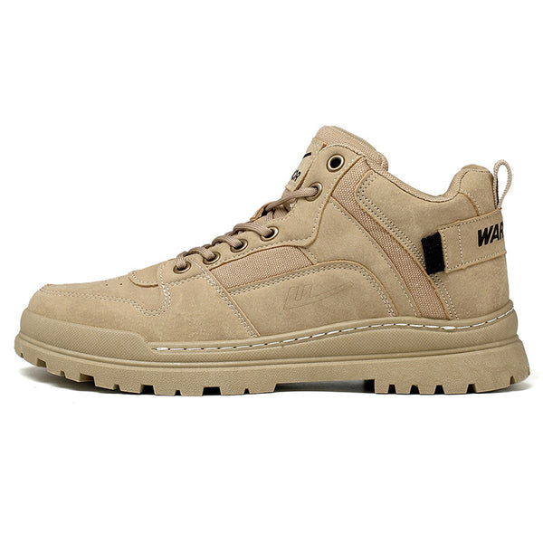 Warrior autumn workwear men's Martin boots, 2024 new bestseller, low-top British-style desert boots, yellow ankle boots