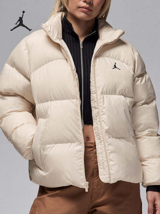 Nike official genuine JORDAN women's warm and simple jacket FZ4528-203 this season