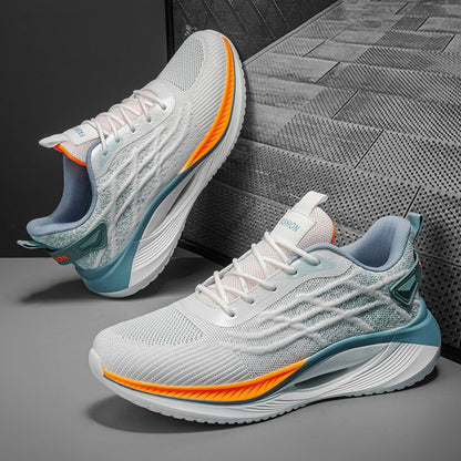 Running men's shoes summer 2026 new sports mesh casual lightweight soft sole non-slip breathable flying knitted student trendy shoes