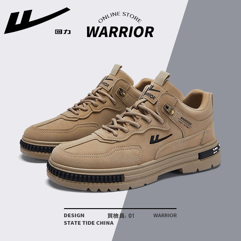 Pullback Versatile 2025 New Cargo Shoes Men's Simple Lace-up Martin Boots Outdoor Commuter Casual Sneakers